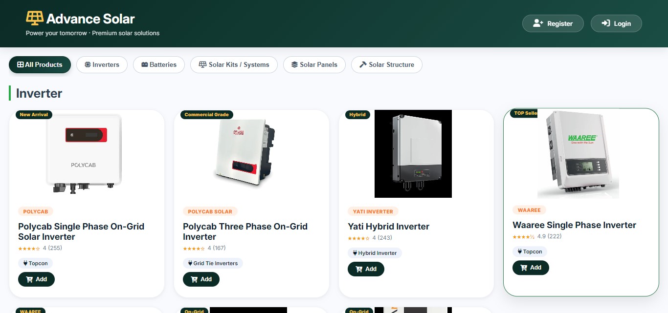 SolarGrid E-Commerce Hub